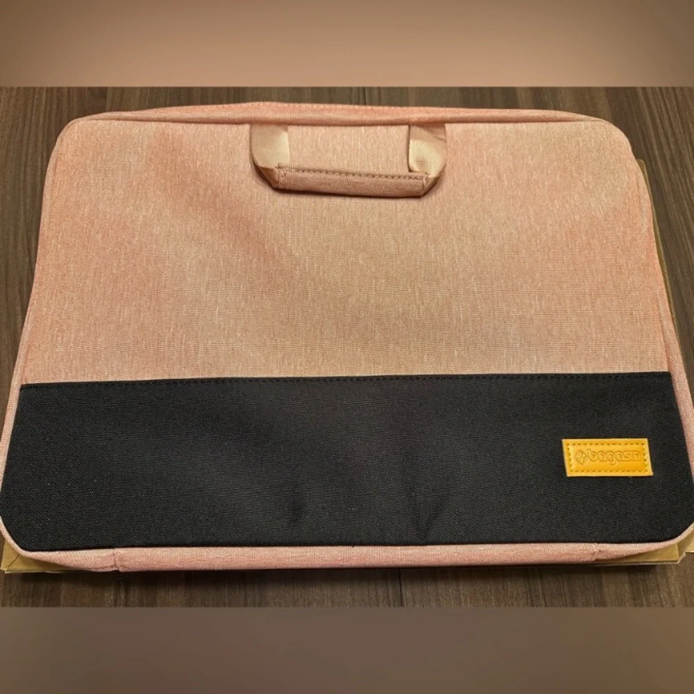 Women's Pink and Black Laptop Sleeve with Top Handles
